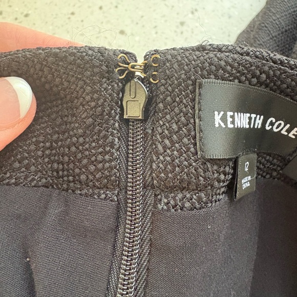 NWT Kenneth Cole Textured Black Pleated Mini Skort- size 12 - Picture 7 of 11